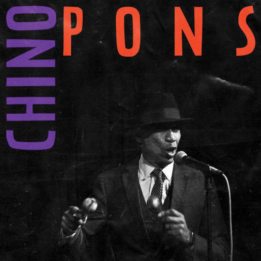 a headshot of Singer, bandleader, composer, dancer and record producer Chino Pons for his live performance at the Roxy bar