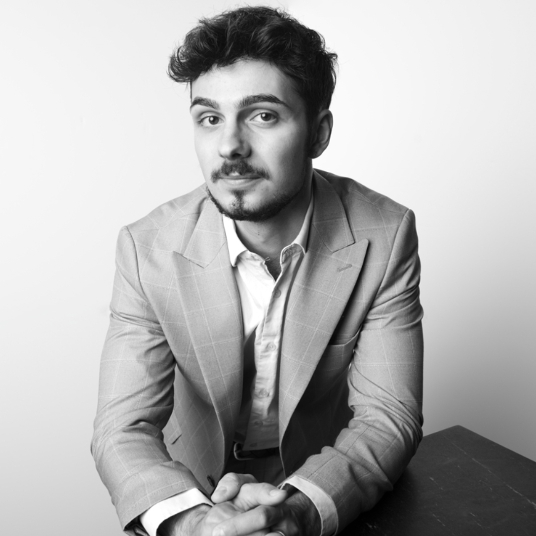 Portrait of musician Caelan Cardello.