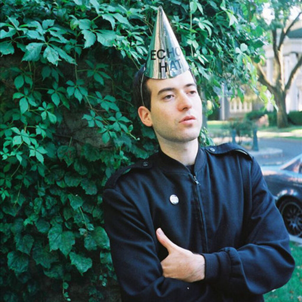 DJ Edan Posing in a cone hat