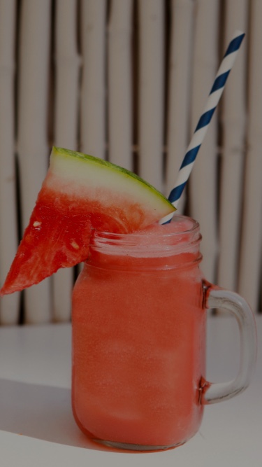 Frozen watermelon margarita at Gilligan's outdoor bar and restaurant in SoHo, NY.