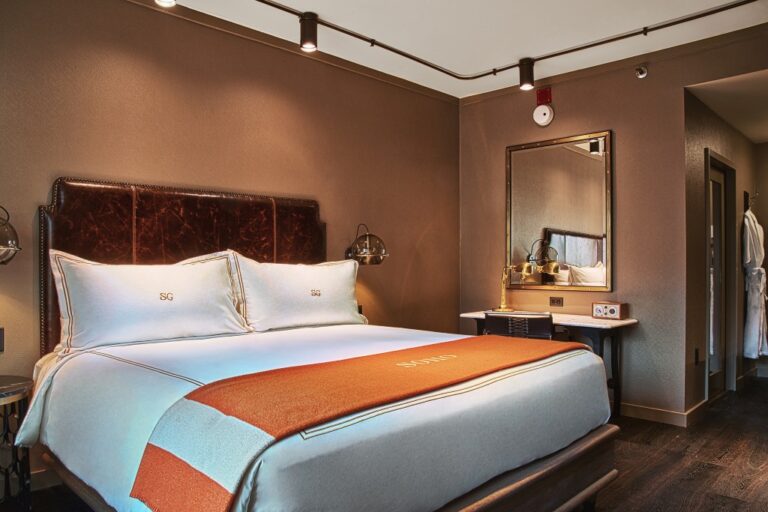 Hotel bed at Soho Grand Hotel