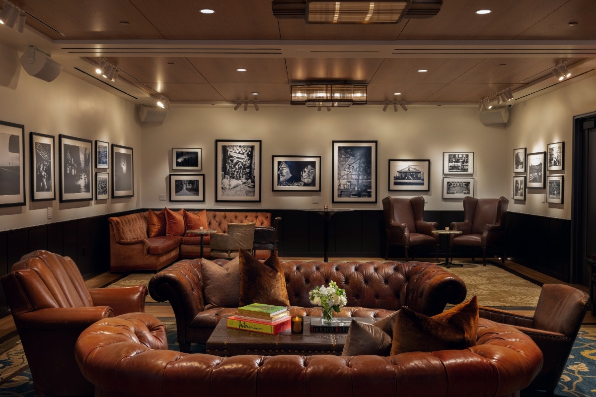 Norman Reedus In Transit Exhibition at Soho Grand Gallery with Lounge Setup