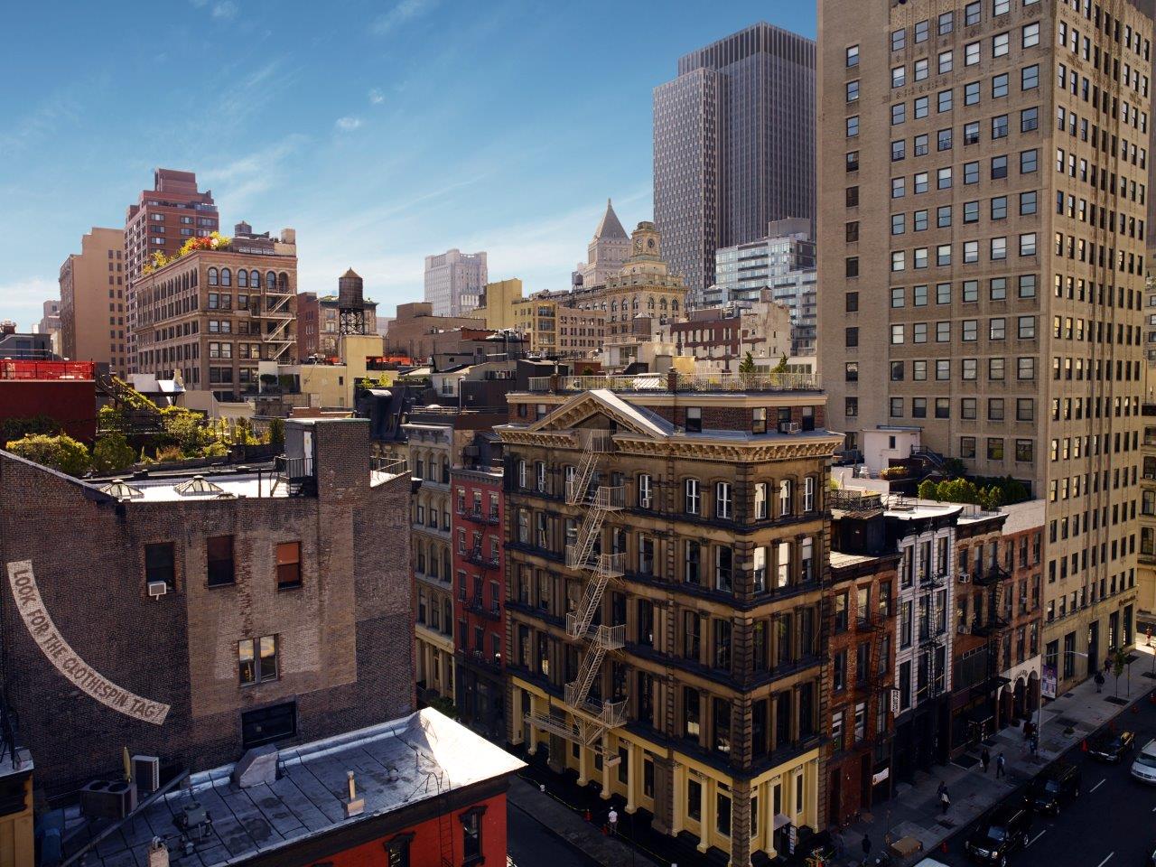 View of the Tribeca neighborhood from the rooftop