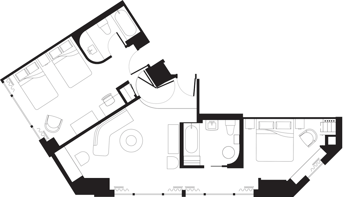 Deluxe Two Bedroom Suite floor plan