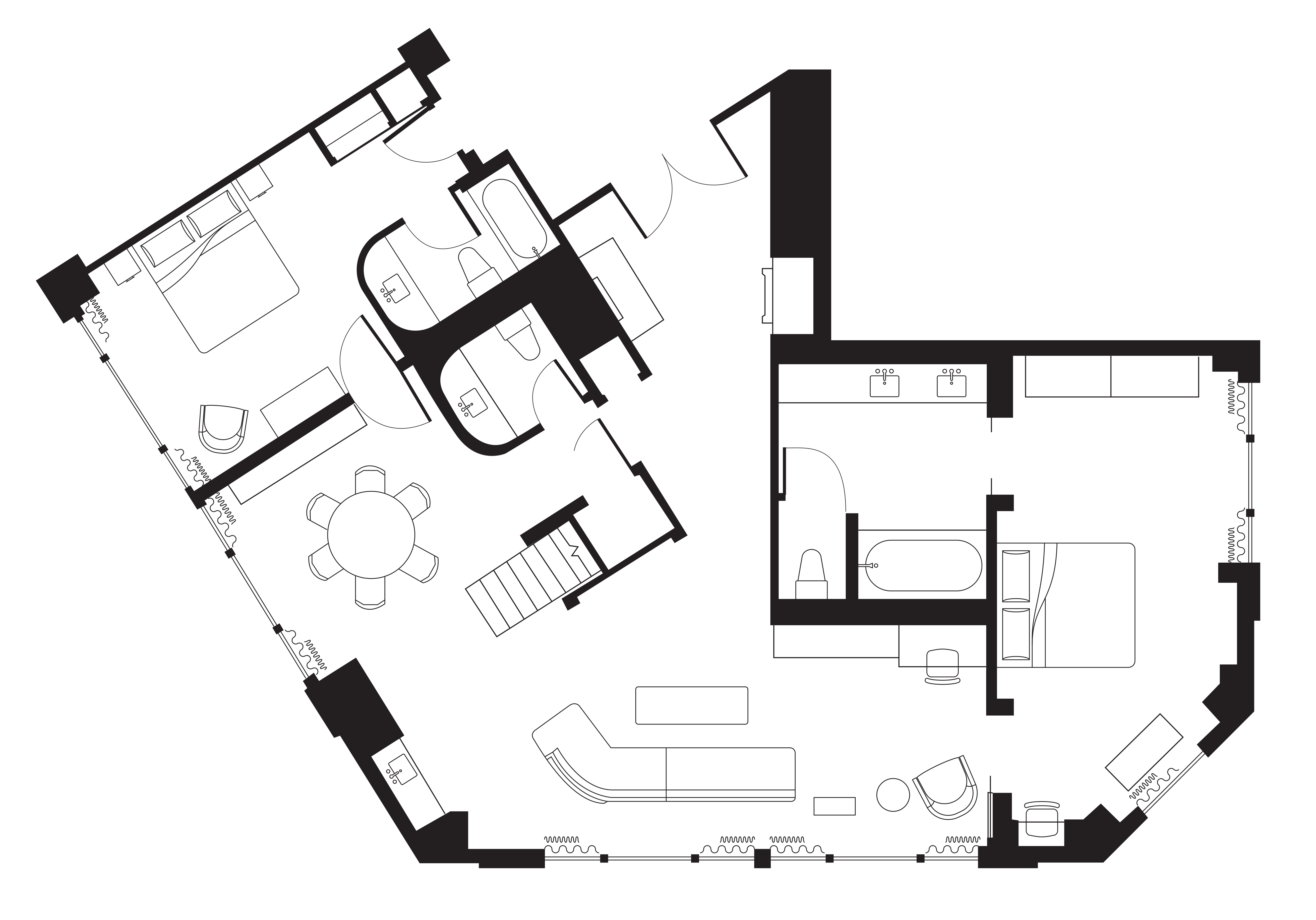 Roxy Penthouse and Terrace floor plan.