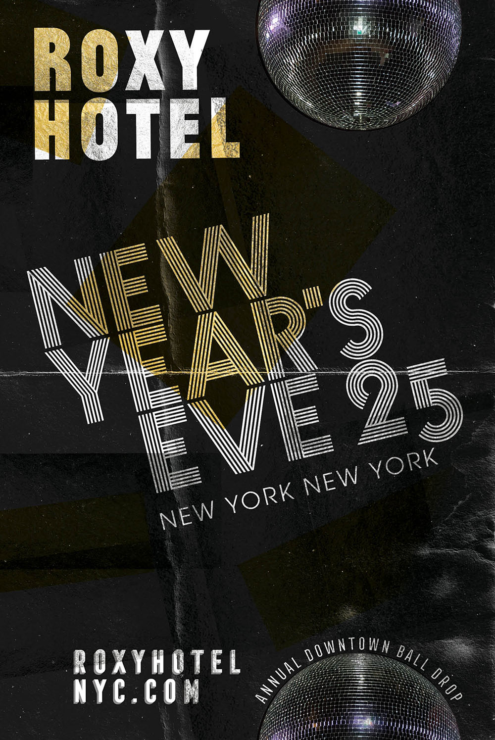 Roxy Hotel New Year's Eve Invitation Flyer