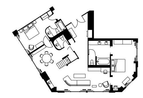 Roxy Two Bedroom Penthouse floor plan