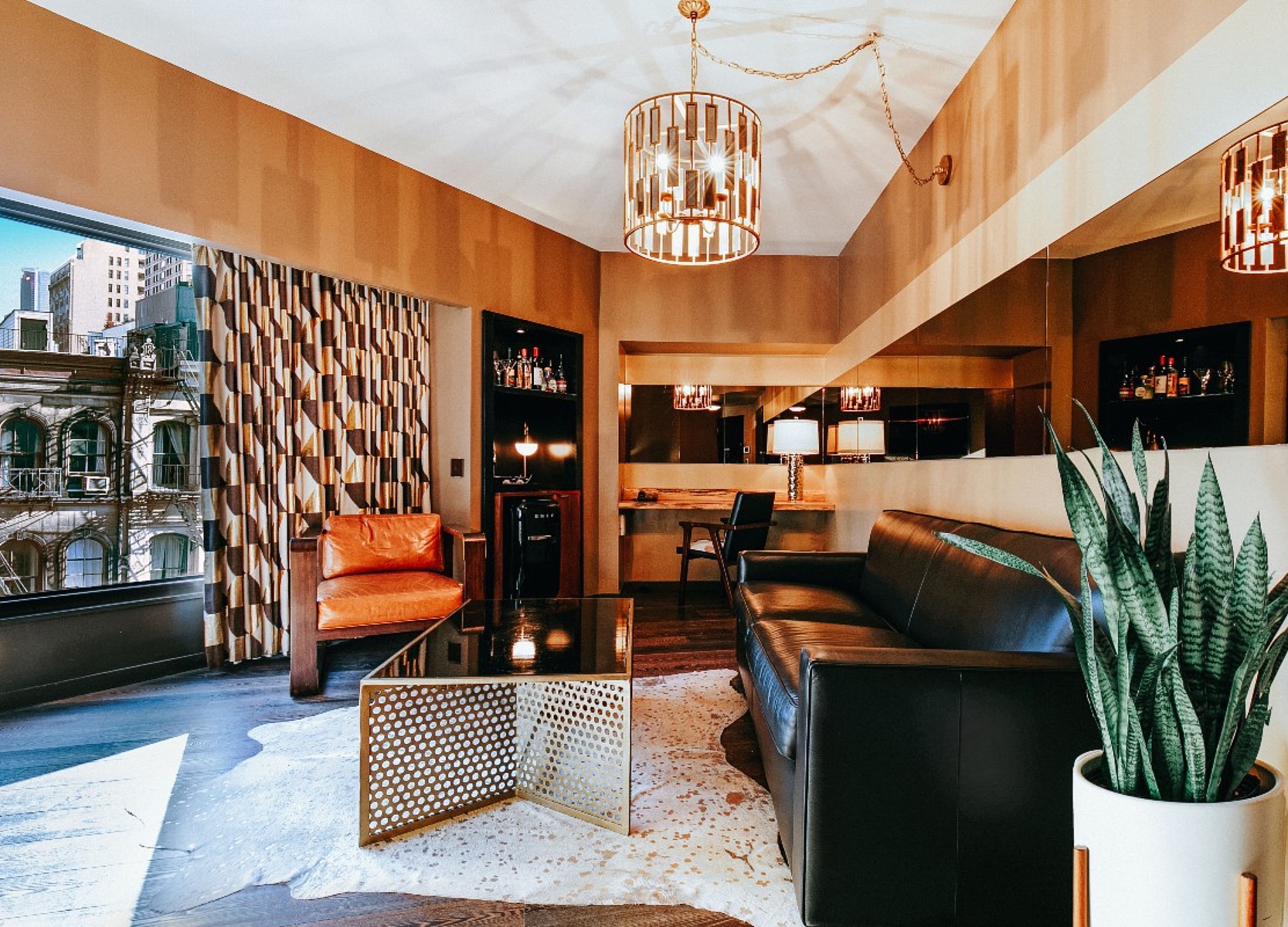 Suite Living Room at Roxy Hotel