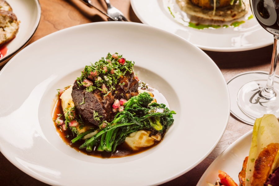 a plate of food on a table