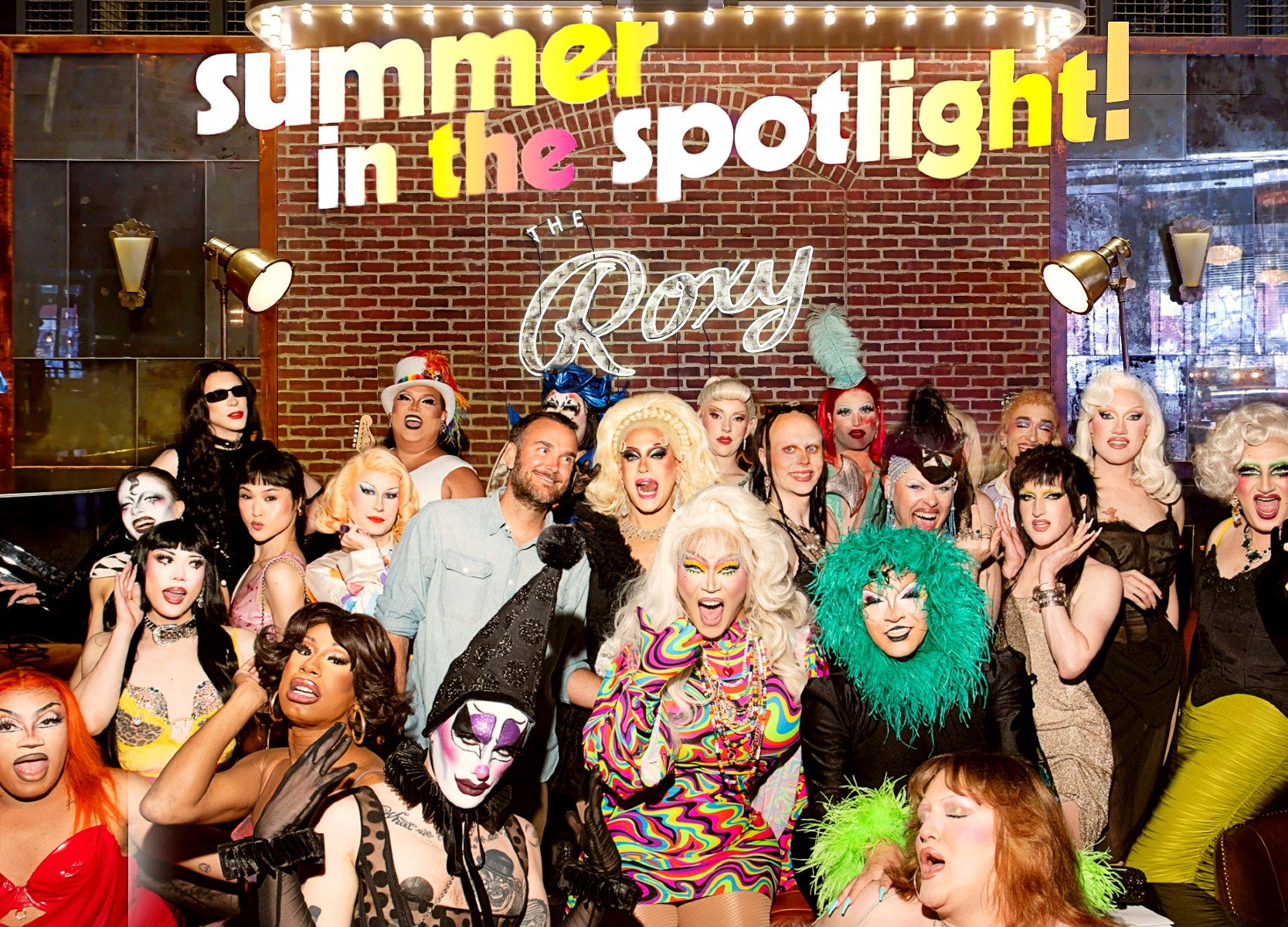 Group of NYC drag queens onstage at The Roxy.