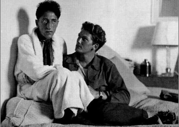 Portrait of filmmaker Jean Cocteau and actor Jean Marais