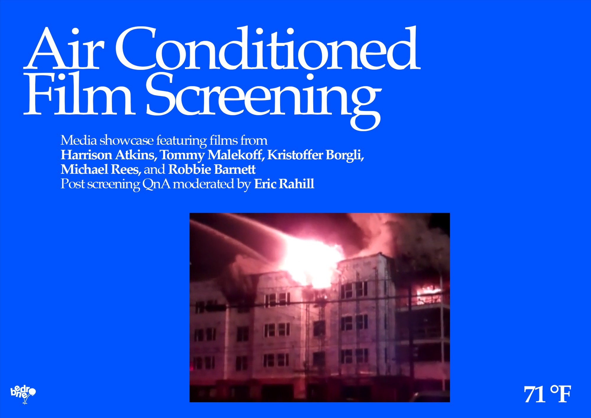 Poster for Michael Rees' Air Conditioned Film Screening