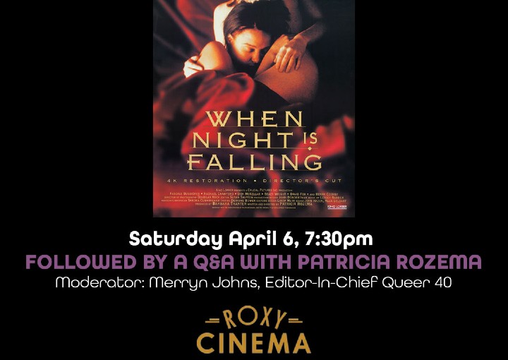 Poster for Q&A with Patricia Rozema for her film When Night is Falling