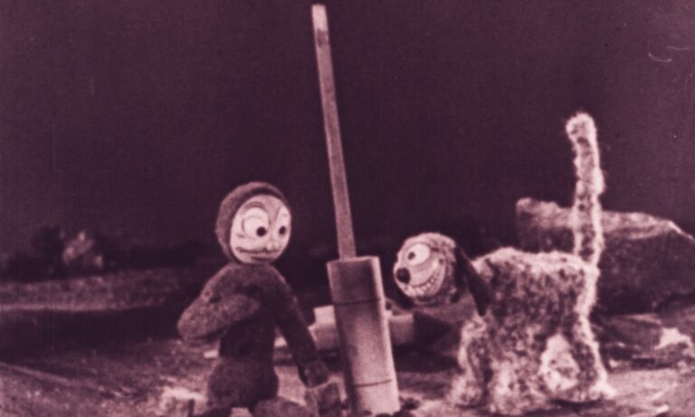 Image of 2 puppets from Peculiar Puppets program