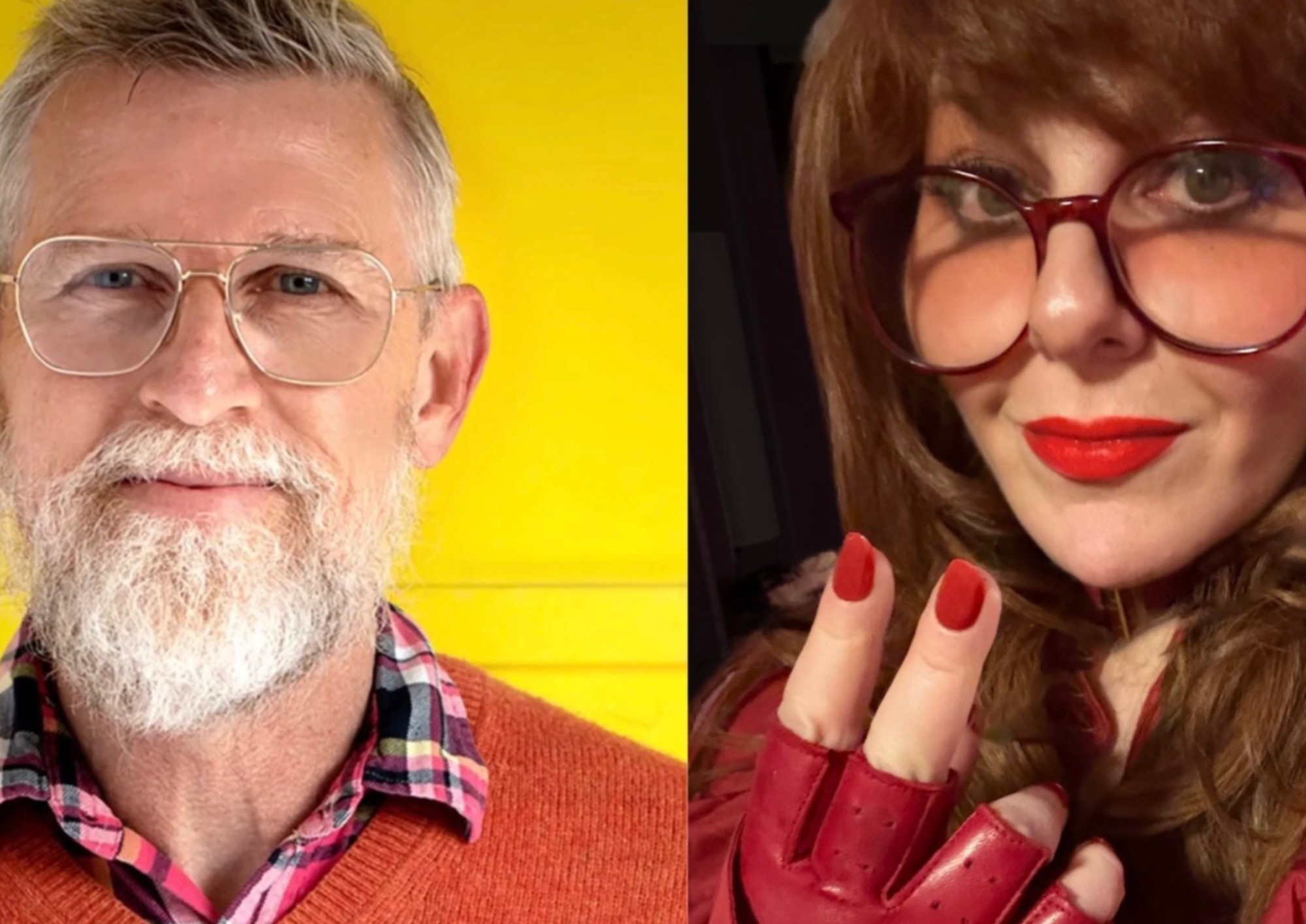 headshots of Todd Oldham and Julie Klausner