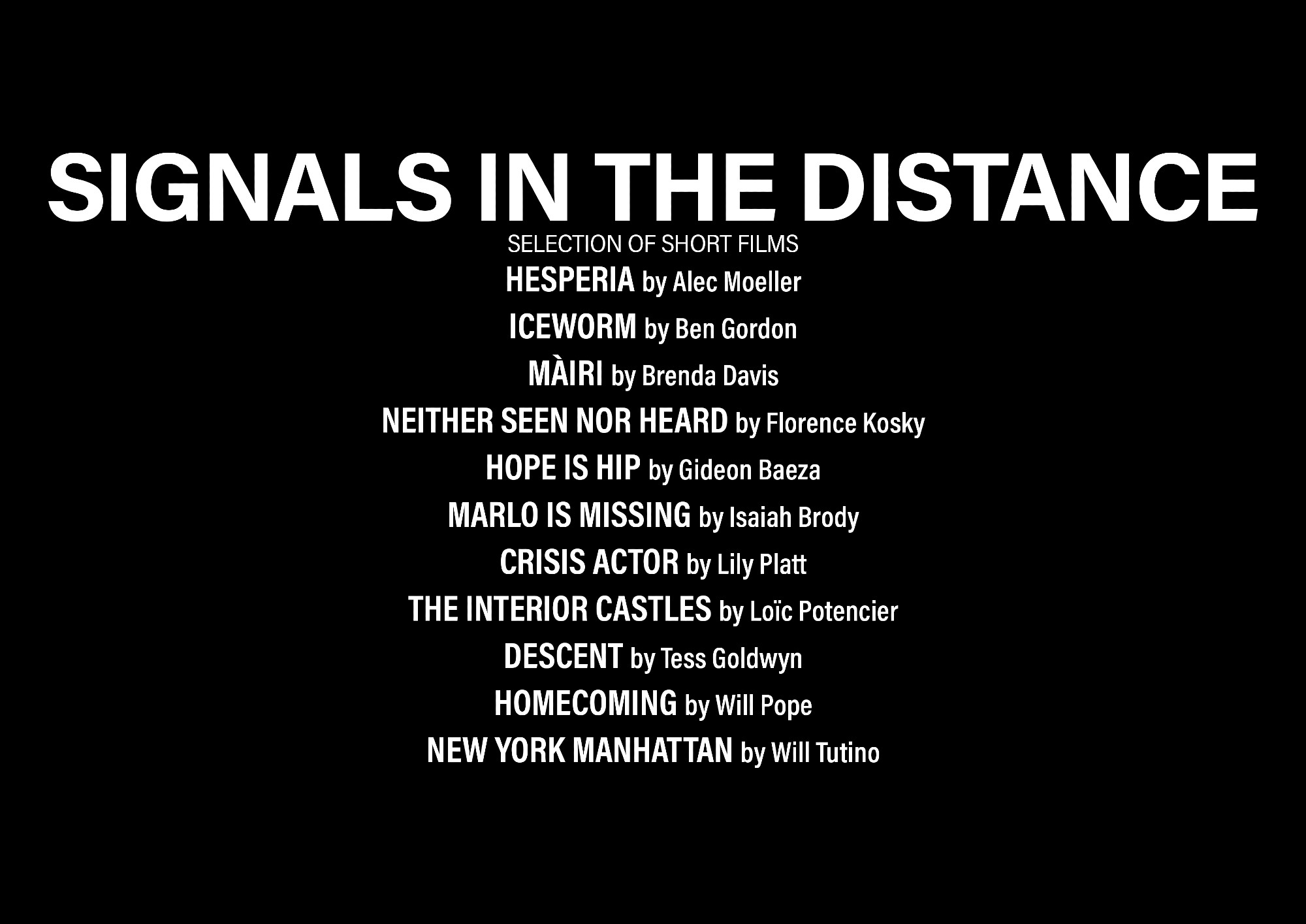 Signals in the Distance