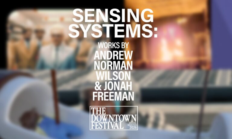 poster for Sensing Systems, Works by Andrew Norman Wilson and Jonah Freeman